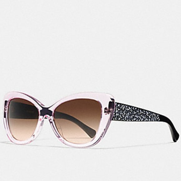 Coach Cateye clear frames rhinestones sunglasses - Picture 13 of 14